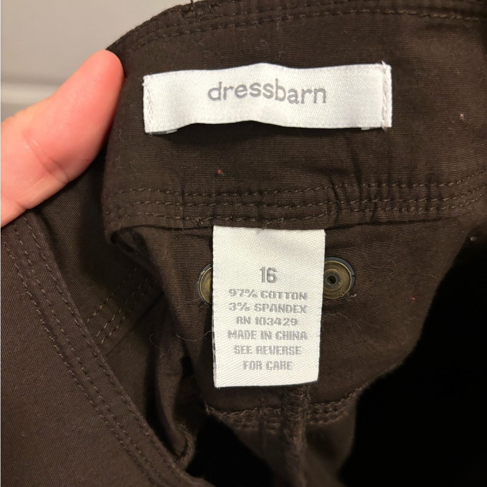 Dress Barn Brown Cargo Capris - Picture 5 of 5